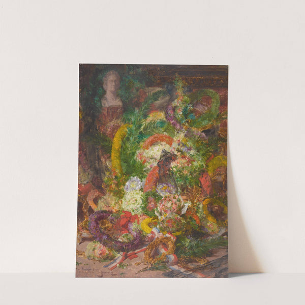 Les fleurs et les couronnes de la chambre mortuaire by Georges Jeannin