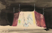 Les Forains, ballet de Roland Petit – maquette de décor – la tente et les soeurs siamoises (1945)