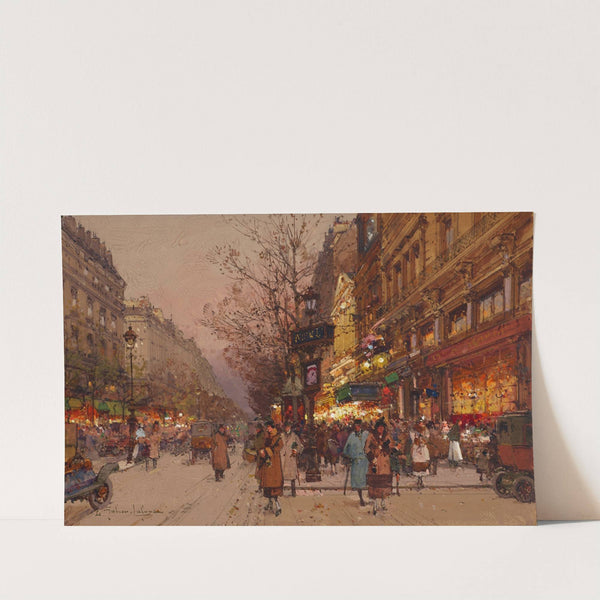 Les Grands Boulevards près du théâtre des variétés by Eugène Galien-Laloue