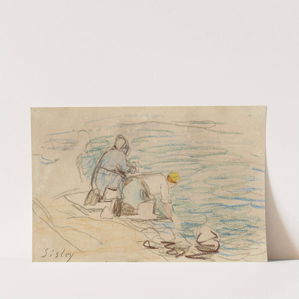 Les Lavandières by Alfred Sisley