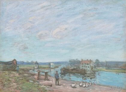 Les oies à Saint-Mammès (circa 1886-1890)