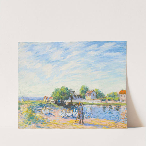 Les Oies À Saint-Mammès (circa 1885) by Alfred Sisley