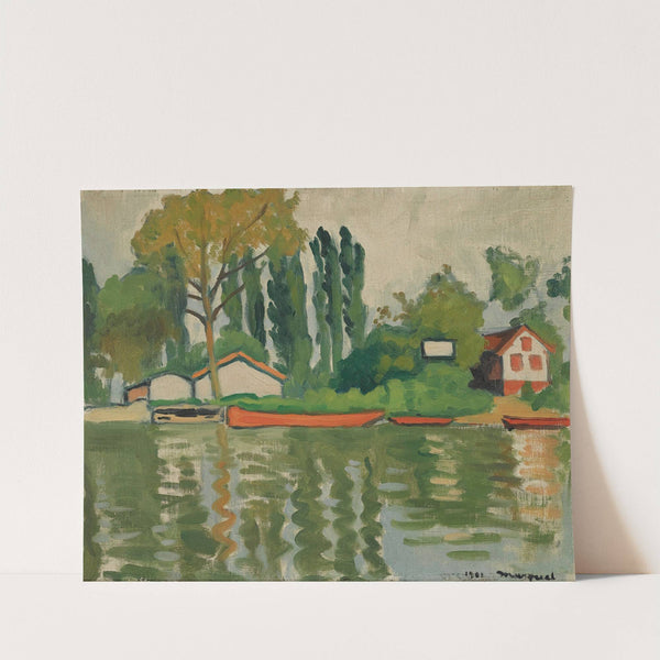 Les Peupliers À Villennes (1911) by Albert Marquet