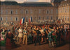 Les polytechniciens portant le crucifix sauvé de la chapelle des Tuileries, lors des émeutes du 24 février 1848