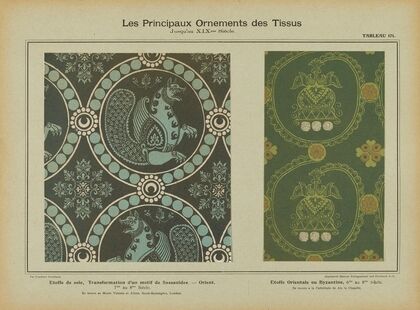 Les principaux ornaments des tissus jusqu’au XIXme siècle Pl.09