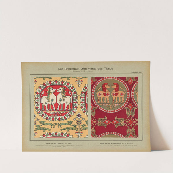Les principaux ornaments des tissus jusqu&#8217;au XIXme siècle Pl.10 (1902) by Friedrich Fischbach