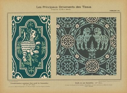 Les principaux ornaments des tissus jusqu’au XIXme siècle Pl.12