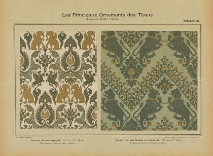 Les principaux ornaments des tissus jusqu’au XIXme sieÌcle Pl.29