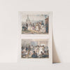 Les rafraîchissements de l&#8217;après dîner sur la place du palais; Une visite à la campagne (1834 - 1839) by Jean Baptiste Debret