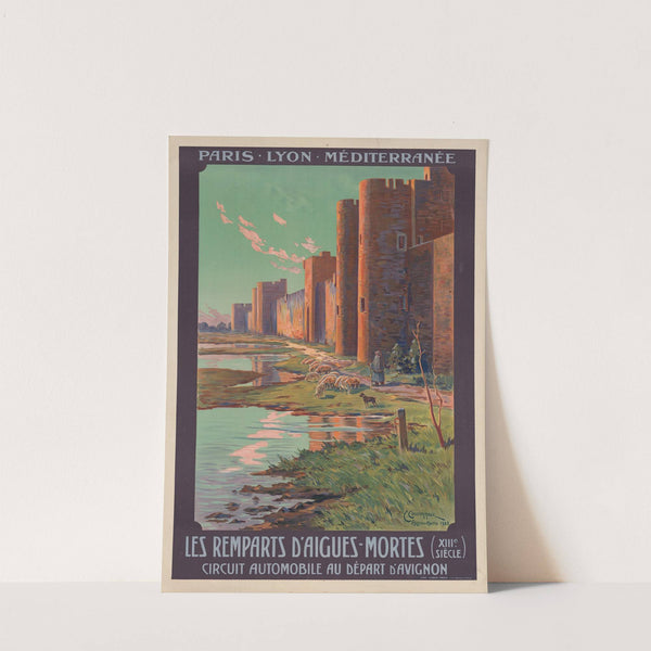Les remparts d’Aigues-Mortes (XIIIe siècle) – Circuit automobile au départ d’Avignon (1923) by Imp. Chaix