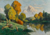 Les scieurs, paysage de La Cure