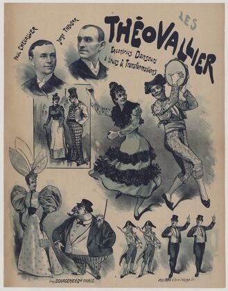 Les Théovallier, Paul Chevallier, Jorge Theobar excentric danseurs à trucs et transformations (1890)