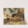 Les trois chevaux by Adolphe Monticelli