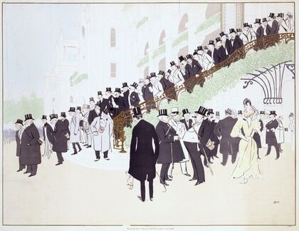 L’escalier de la Tribune du Jockey Club Ã  Longchamp