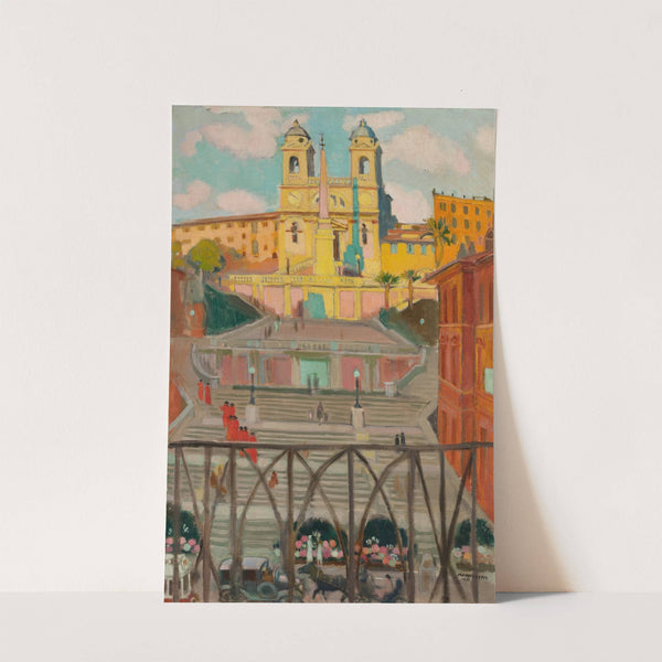 L’Escalier d’Espagne et la Trinité-des-Monts, le soir (1928) by Maurice Denis
