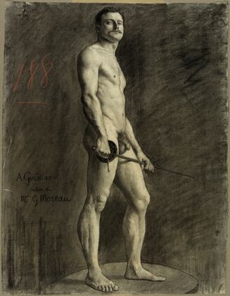L’escrimeur nu, modèle d’atelier (1895)