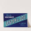 Lester and Joe Florida Vegetables Label (1930-1950)