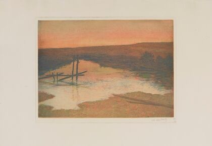 L’étang du moulin à Sémide (1902)
