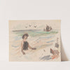 Letter to Maria Mickiewiczówna with a drawing [self-portrait of the artist bathing in the by Tadeusz Makowski