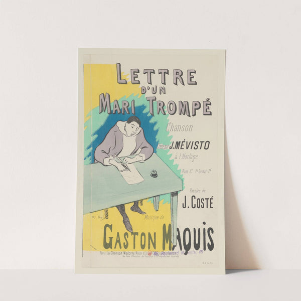 Lettre – d’un – Mari Trompé – Chanson – Créée par J. Mévisto – à l’Horloge (1895) by Henri-Gabriel Ibels