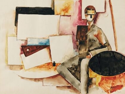 L’etude Pour ; L’homme Assis