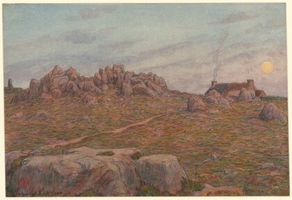 Lever de lune à Roc-Neven (1900)