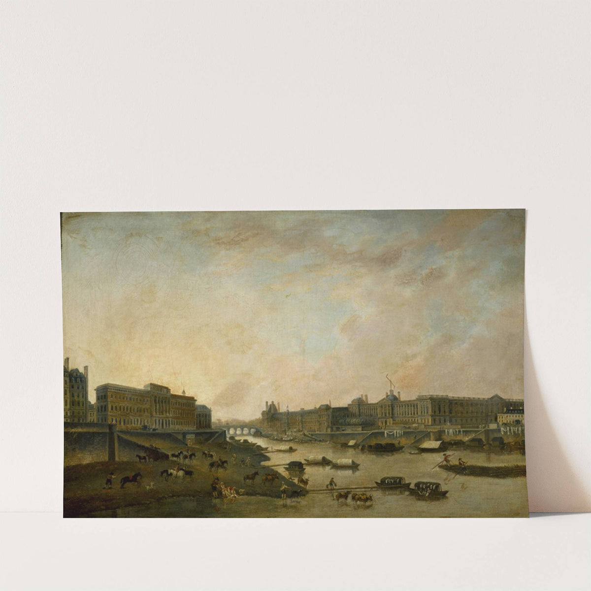 L'Hôtel de la Monnaie et le Louvre, vus du Pont-Neuf, vers 1800 by Pierre-Antoine Demachy