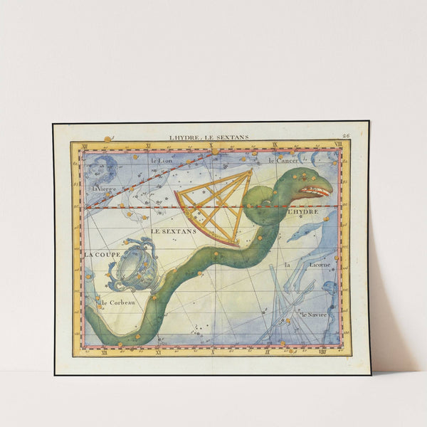 L&#8217;Hydre, Le Sextans (Hydra and Sextant) (1776) by John Flamsteed