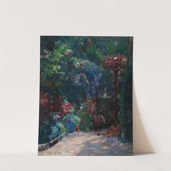 Lição no meu jardim by Eliseu Visconti