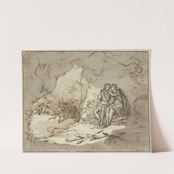 Liebespaar in einer Höhle by Pieter Tanjé