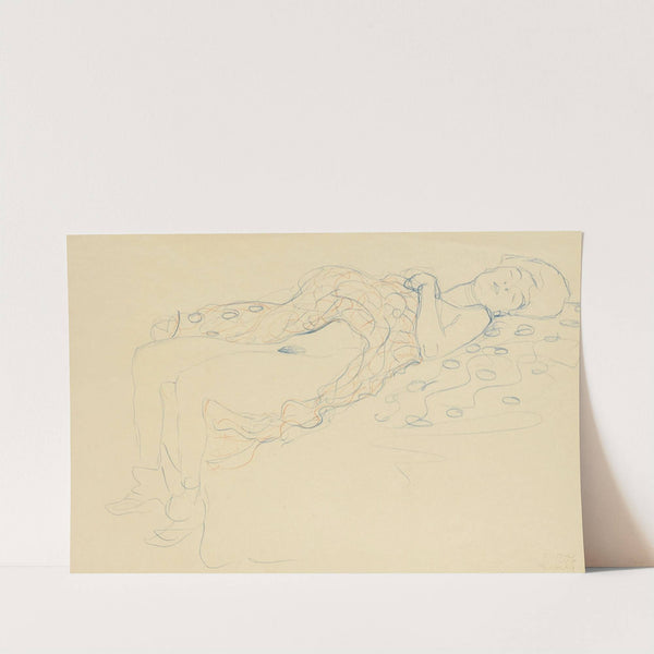 Liegender Halbakt nach rechts (Reclining Semi-Nude Facing Right) by Gustav Klimt