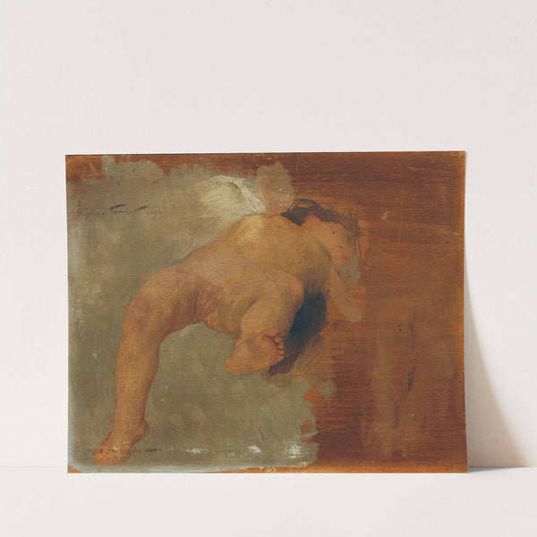 Liegender Putto by Gabriel Ferrier