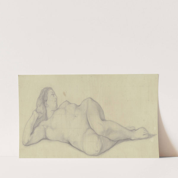 Liegender weiblicher Akt (‘Waldnymphe’) (ca. 1862) by Victor Müller