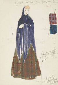 Life and Death of an American: Bella Gould purple shawl, green plaid skirt (1934-1943)