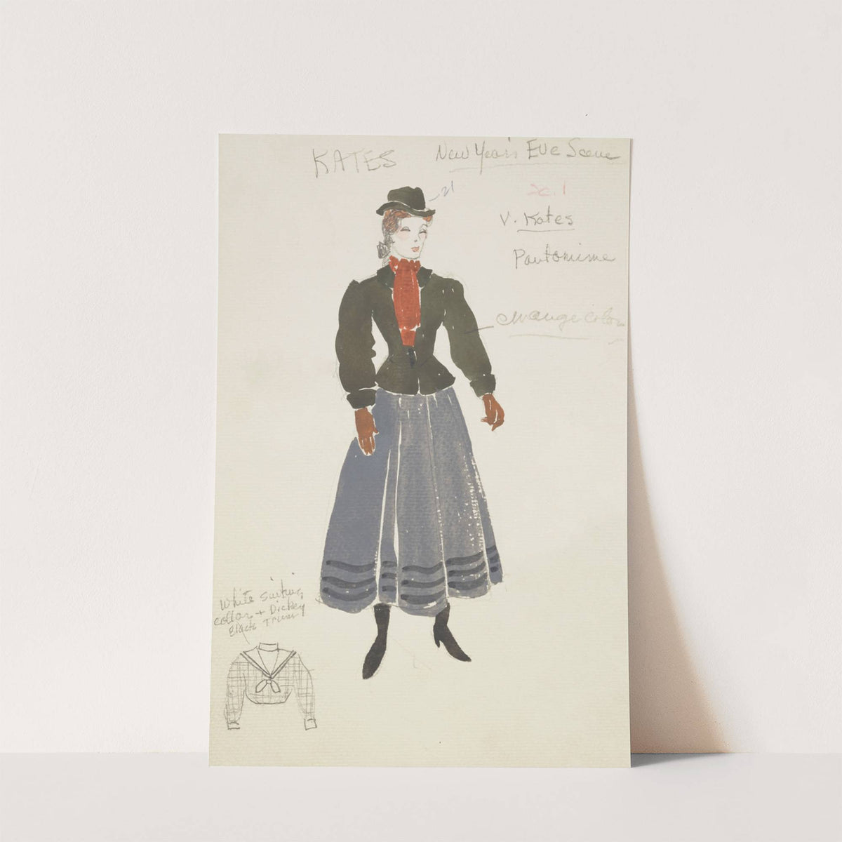 Life and Death of an American: Kates green coat, grey skirt, orange scarf, green hat (1934-1943) by Alex Jones