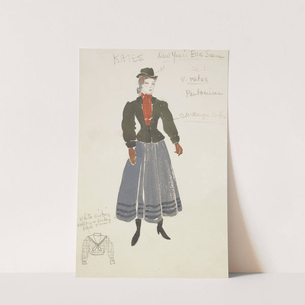 Life and Death of an American: Kates green coat, grey skirt, orange scarf, green hat (1934-1943) by Alex Jones