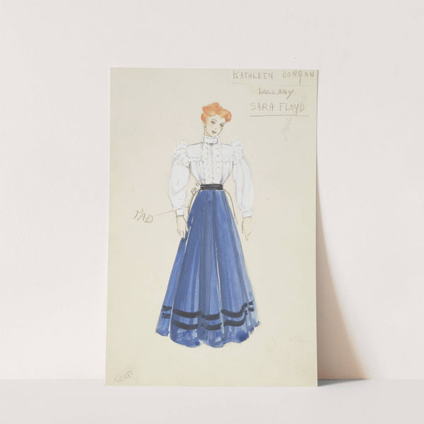 Life and Death of an American: Kathleen Dorgan Lullaby Sara Floyd white lace blouse, blue skirt (1934-1943) by Alex Jones