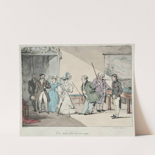 Life of the Chateau; A Visit in the Neighborhood (1828) by Eugène Louis Lami