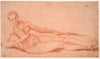 Liggende kvindelig model