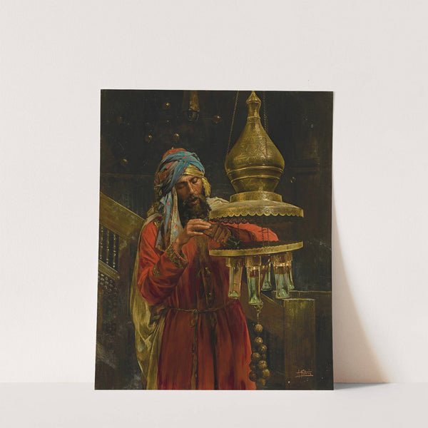 Lighting the lamp by Antonio Fabrés