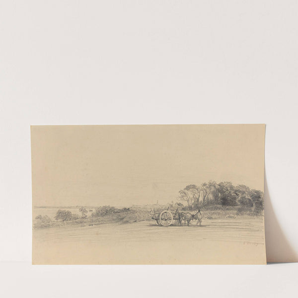 L’Ile aux Moines with Figure and Cart (c. 1858) by Eugène Boudin