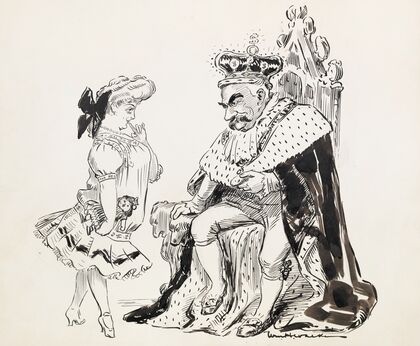 Lillian Russel has a theme room chat with the King (1910)