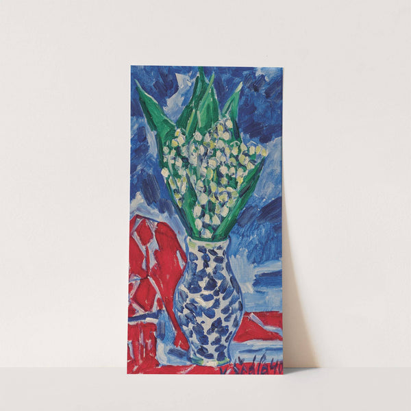 Lily of the valley in the strake jug by Václav Špála