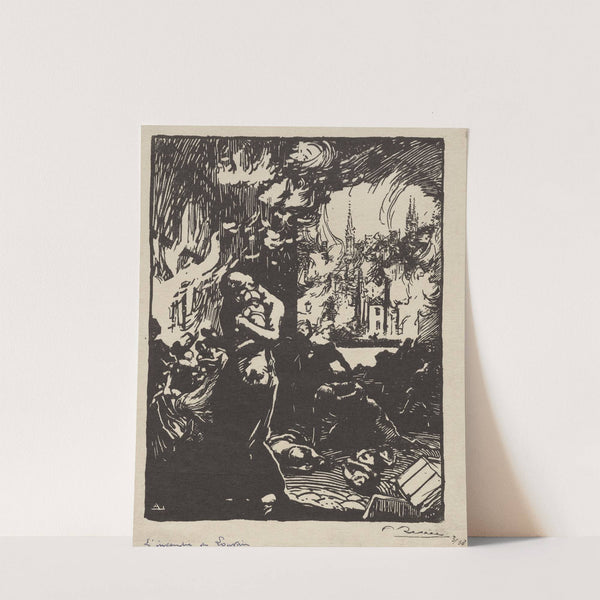 L’Incendie de Louvain (1914) by Auguste Louis Lepère