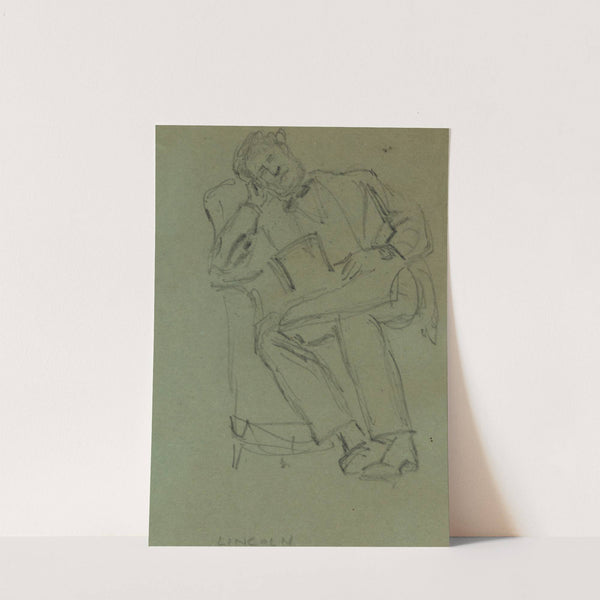 Lincoln resting in chair, top hat in lap (1860-1865) by Alfred Rudolph Waud