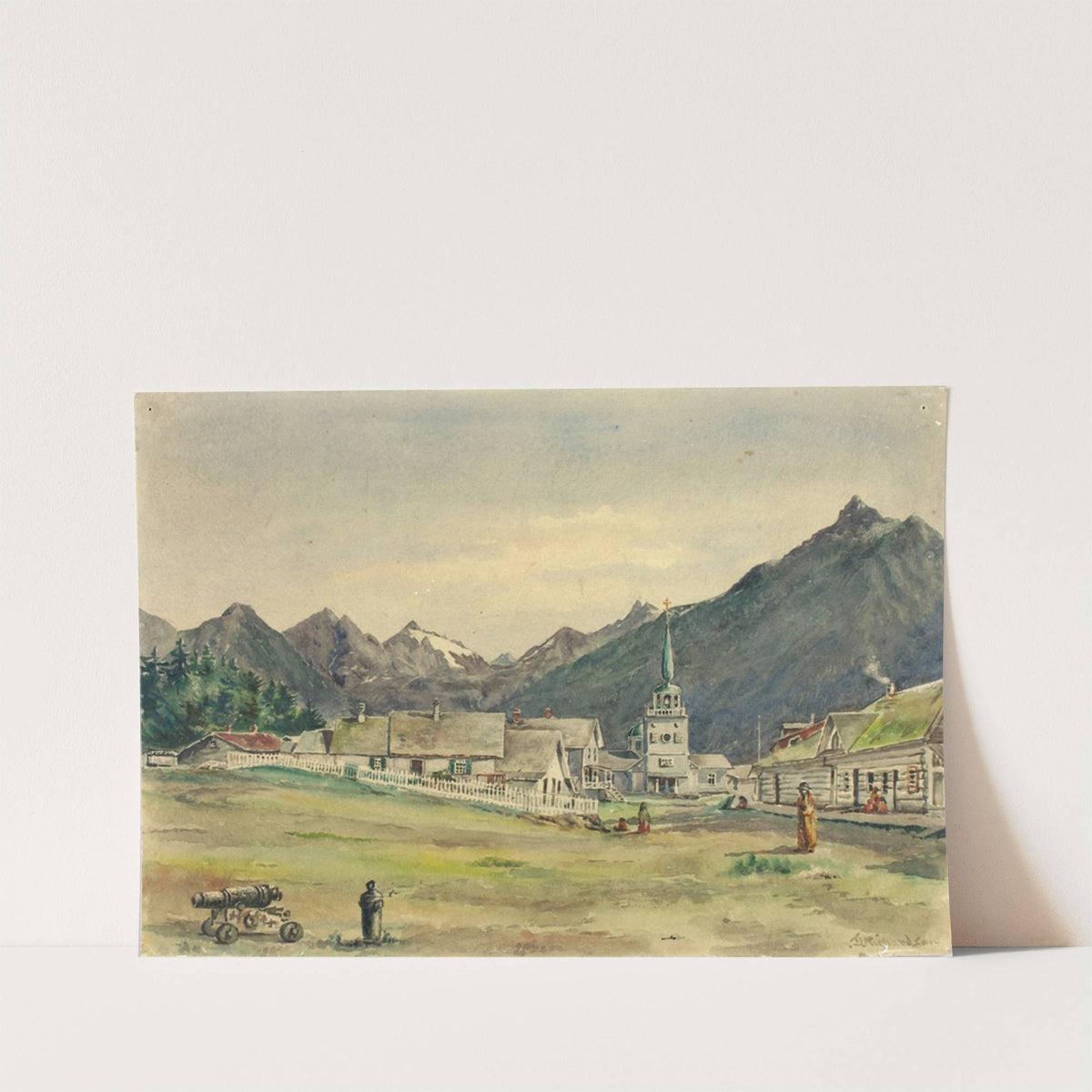 Lincoln Street, Sitka, 1887 by Theodore J. Richardson