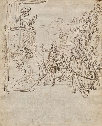 Lingerie Boutique and Conversation (verso) (c. 1765-75)