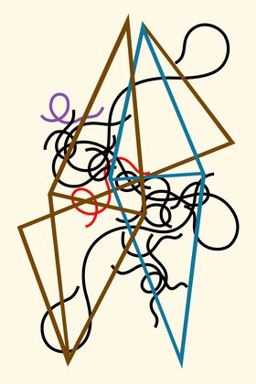 Linien geometrisch und gewellt
