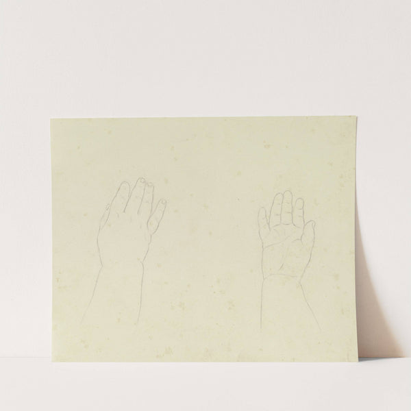Links der Rücken, rechts die Innenfläche der geöffneten rechten Hand eines Kindes by Karl Sandhaas