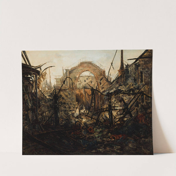 L&#039;intérieur de l&#039;Opéra-Comique, après l&#039;incendie du 15 mai 1887 by Jean-Louis Talagrand